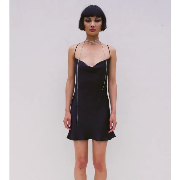 NEW Zara RED Orange Satin Effect Mini Slip Dress - Picture 12 of 17